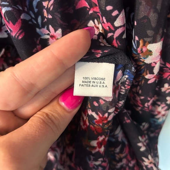 MISA Los Angeles Savanna Asymmetrical Mini Dress Ditsy Multi Size S - Picture 9 of 11